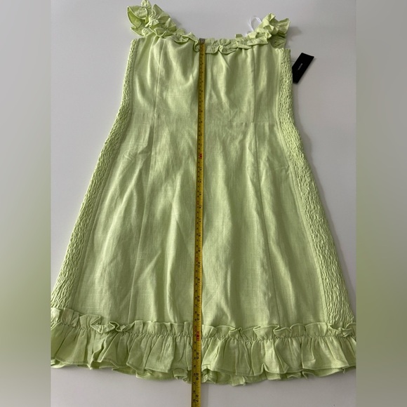 Lulus NWT Elati Lime Green Ruffled Off-the-Shoulder Bodycon Dress Size M - Picture 10 of 12